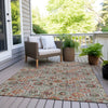 Piper Looms Chantille Floral ACN1938 Paprika Machine Washable Area Rug Outdoor Lifestyle Image Feature