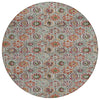 Piper Looms Chantille Floral ACN1938 Paprika Machine Washable Area Rug Round Main Image