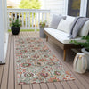 Piper Looms Chantille Floral ACN1938 Paprika Machine Washable Area Rug Runner Outdoor Lifestyle Image Feature