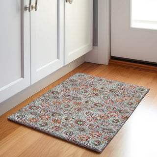 Piper Looms Chantille Floral ACN1938 Paprika Machine Washable Area Rug Scatter Lifestyle Image Feature