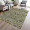 Piper Looms Chantille Floral ACN1938 Pewter Machine Washable Area Rug Lifestyle Image Feature