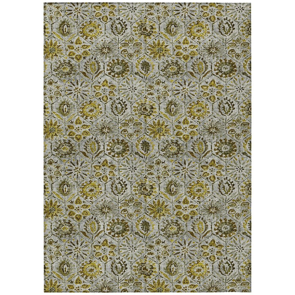 Piper Looms Chantille Floral ACN1938 Pewter Machine Washable Area Rug main image
