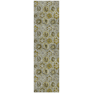 Piper Looms Chantille Floral ACN1938 Pewter Machine Washable Area Rug Runner Main Image