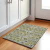 Piper Looms Chantille Floral ACN1938 Pewter Machine Washable Area Rug Scatter Lifestyle Image Feature