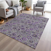 Piper Looms Chantille Floral ACN1938 Purple Machine Washable Area Rug Lifestyle Image Feature