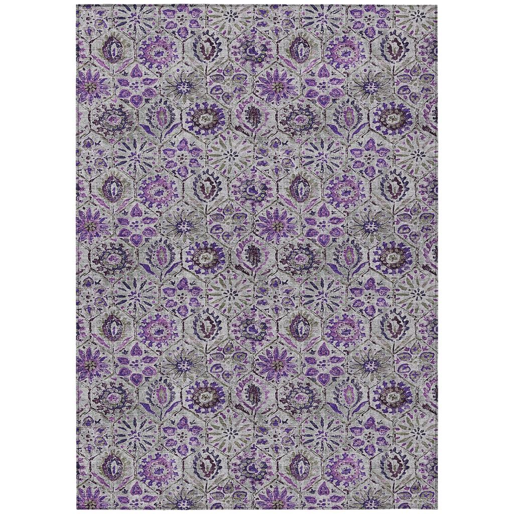 Piper Looms Chantille Floral ACN1938 Purple Machine Washable Area Rug main image