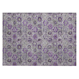 Piper Looms Chantille Floral ACN1938 Purple Machine Washable Area Rug Scatter Main Image