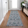 Piper Looms Chantille Floral ACN1938 Teal Machine Washable Area Rug Runner Lifestyle Image Feature