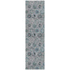Piper Looms Chantille Floral ACN1938 Teal Machine Washable Area Rug Runner Main Image