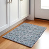Piper Looms Chantille Floral ACN1938 Teal Machine Washable Area Rug Scatter Lifestyle Image Feature