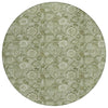 Piper Looms Chantille Floral ACN1939 Aloe Machine Washable Area Rug Round Main Image