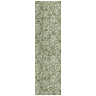 Piper Looms Chantille Floral ACN1939 Aloe Machine Washable Area Rug Runner Main Image