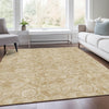 Piper Looms Chantille Floral ACN1939 Beige Machine Washable Area Rug Lifestyle Image Feature