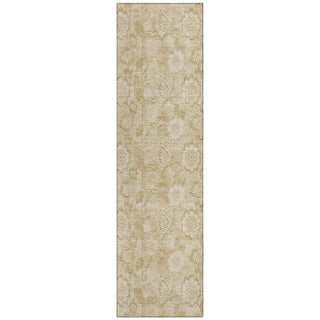 Piper Looms Chantille Floral ACN1939 Beige Machine Washable Area Rug Runner Main Image
