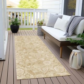 Piper Looms Chantille Floral ACN1939 Beige Machine Washable Area Rug Runner Outdoor Lifestyle Image Feature
