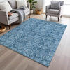 Piper Looms Chantille Floral ACN1939 Blue Machine Washable Area Rug Lifestyle Image Feature