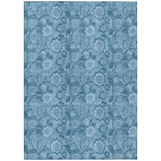 Piper Looms Chantille Floral ACN1939 Blue Machine Washable Area Rug main image
