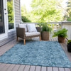 Piper Looms Chantille Floral ACN1939 Blue Machine Washable Area Rug Outdoor Lifestyle Image Feature