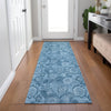 Piper Looms Chantille Floral ACN1939 Blue Machine Washable Area Rug Runner Lifestyle Image Feature