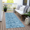 Piper Looms Chantille Floral ACN1939 Blue Machine Washable Area Rug Runner Outdoor Lifestyle Image Feature