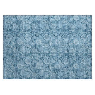 Piper Looms Chantille Floral ACN1939 Blue Machine Washable Area Rug Scatter Main Image