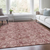 Piper Looms Chantille Floral ACN1939 Blush Machine Washable Area Rug Lifestyle Image Feature