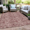Piper Looms Chantille Floral ACN1939 Blush Machine Washable Area Rug Outdoor Lifestyle Image Feature