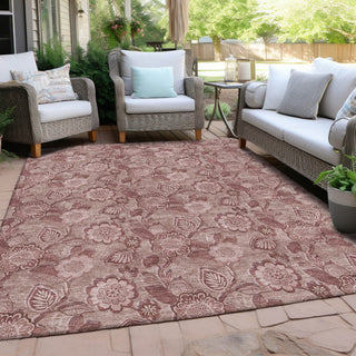 Piper Looms Chantille Floral ACN1939 Blush Machine Washable Area Rug Outdoor Lifestyle Image Feature