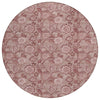 Piper Looms Chantille Floral ACN1939 Blush Machine Washable Area Rug Round Main Image