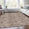 Piper Looms Chantille Floral ACN1939 Brown Machine Washable Area Rug Lifestyle Image Feature