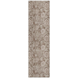 Piper Looms Chantille Floral ACN1939 Brown Machine Washable Area Rug Runner Main Image