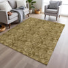 Piper Looms Chantille Floral ACN1939 Mocha Machine Washable Area Rug Lifestyle Image Feature
