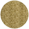 Piper Looms Chantille Floral ACN1939 Mocha Machine Washable Area Rug Round Main Image