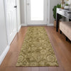 Piper Looms Chantille Floral ACN1939 Mocha Machine Washable Area Rug Runner Lifestyle Image Feature