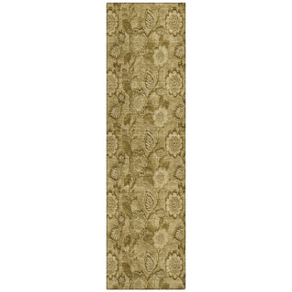 Piper Looms Chantille Floral ACN1939 Mocha Machine Washable Area Rug Runner Main Image