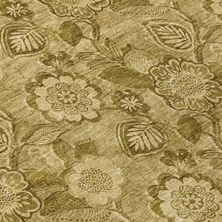 Piper Looms Chantille Floral ACN1939 Mocha Machine Washable Area Rug Swatch Image