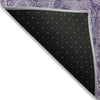 Piper Looms Chantille Floral ACN1939 Plum Machine Washable Area Rug Backing Image