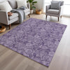 Piper Looms Chantille Floral ACN1939 Plum Machine Washable Area Rug Lifestyle Image Feature