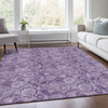 Piper Looms Chantille Floral ACN1939 Plum Machine Washable Area Rug Lifestyle Image Feature