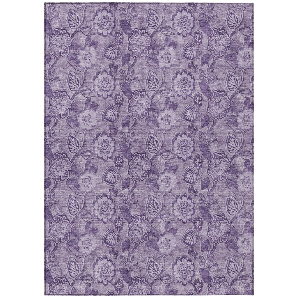 Piper Looms Chantille Floral ACN1939 Plum Machine Washable Area Rug main image