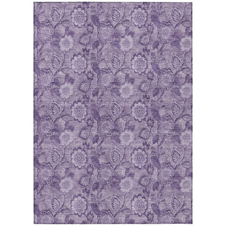 Piper Looms Chantille Floral ACN1939 Plum Machine Washable Area Rug main image