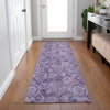 Piper Looms Chantille Floral ACN1939 Plum Machine Washable Area Rug Runner Lifestyle Image Feature