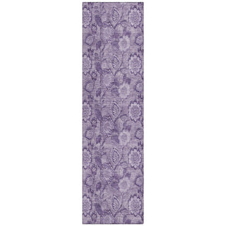 Piper Looms Chantille Floral ACN1939 Plum Machine Washable Area Rug Runner Main Image