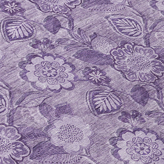 Piper Looms Chantille Floral ACN1939 Plum Machine Washable Area Rug Swatch Image