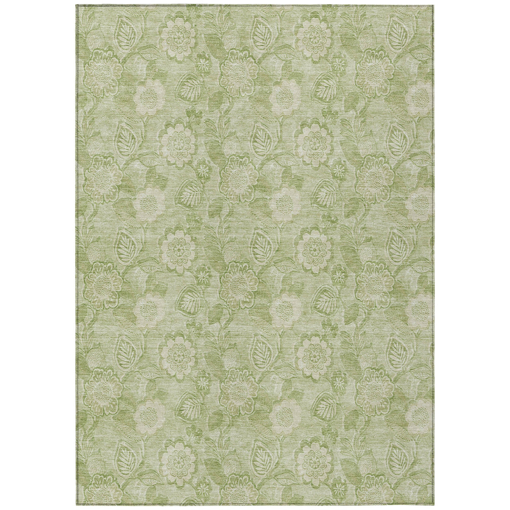 Piper Looms Chantille Floral ACN1939 Sage Machine Washable Area Rug main image