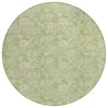 Piper Looms Chantille Floral ACN1939 Sage Machine Washable Area Rug Round Main Image