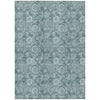 Piper Looms Chantille Floral ACN1939 Teal Machine Washable Area Rug main image