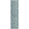 Piper Looms Chantille Floral ACN1939 Teal Machine Washable Area Rug Runner Main Image