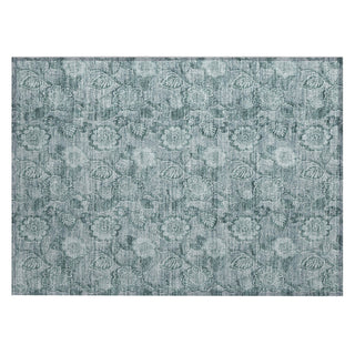 Piper Looms Chantille Floral ACN1939 Teal Machine Washable Area Rug Scatter Main Image
