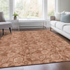 Piper Looms Chantille Floral ACN1939 Terracotta Machine Washable Area Rug Lifestyle Image Feature
